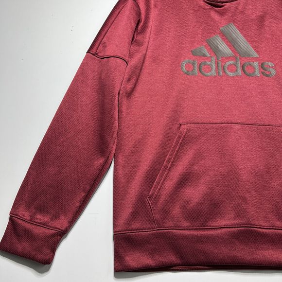 Adidas Climawarm Red Hoodie Pullover Sweatshirt DH9012 Size: M - Picture 5 of 14